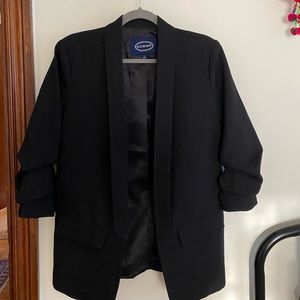 Scoop Women’s Boyfriend Blazer with scrunch sleeves